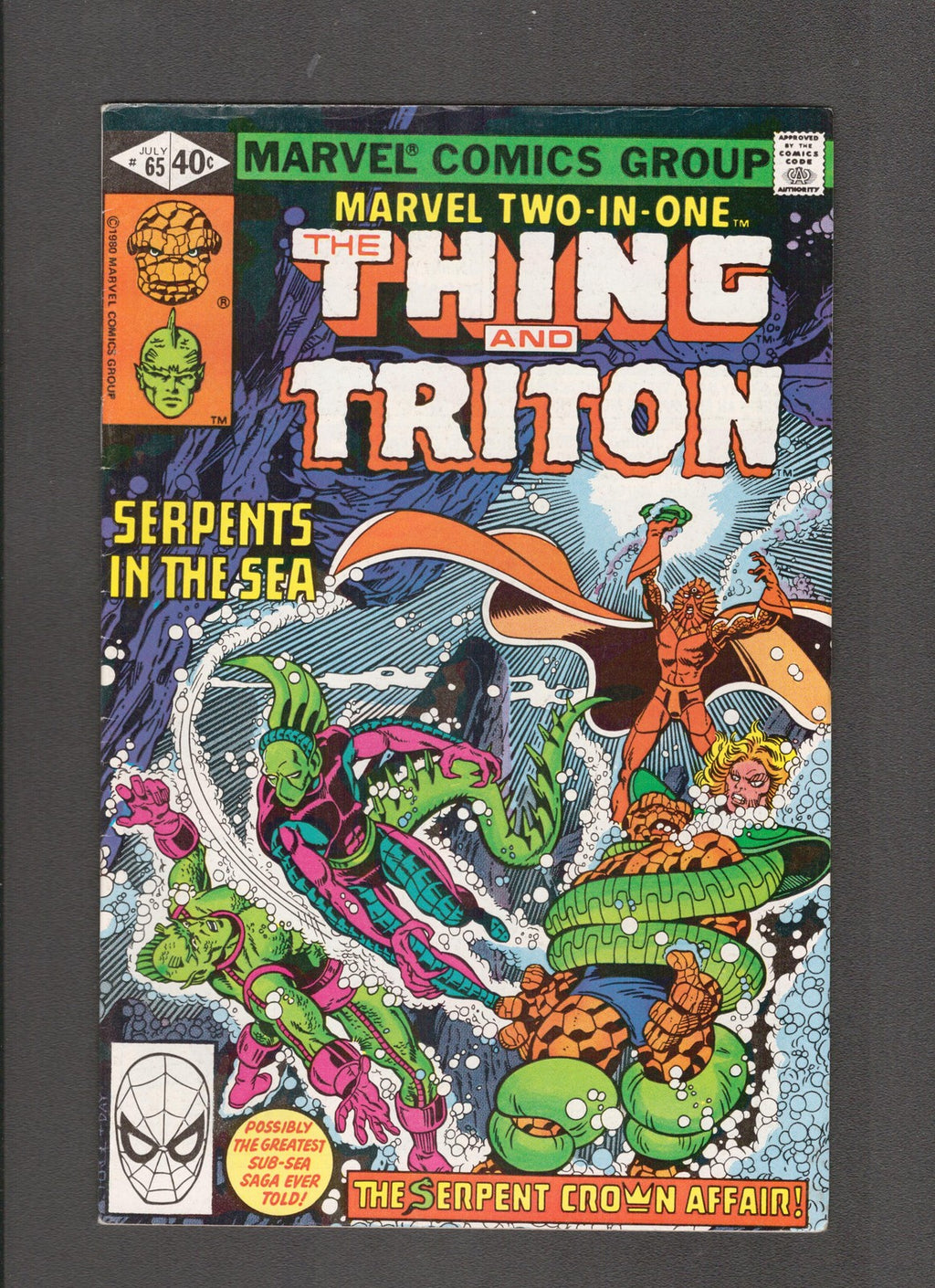 Marvel Two-In-One #65 (1980) Triton & The Thing Marvel Comics
