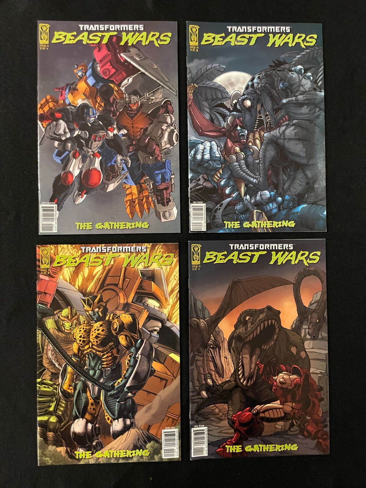 Transformers: Beast Wars - The Gathering Set of 4 - #1C, 2B,3C,4D (2006) IDW
