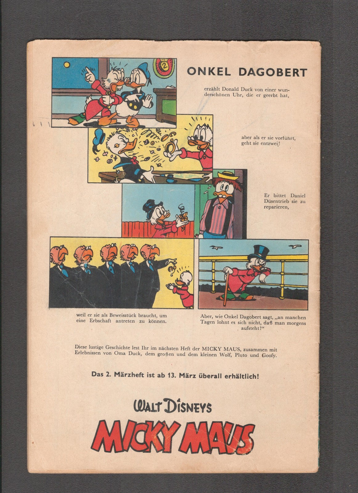 Mickey Maus (Mouse) #5 (1957) GERMAN Disney Comics