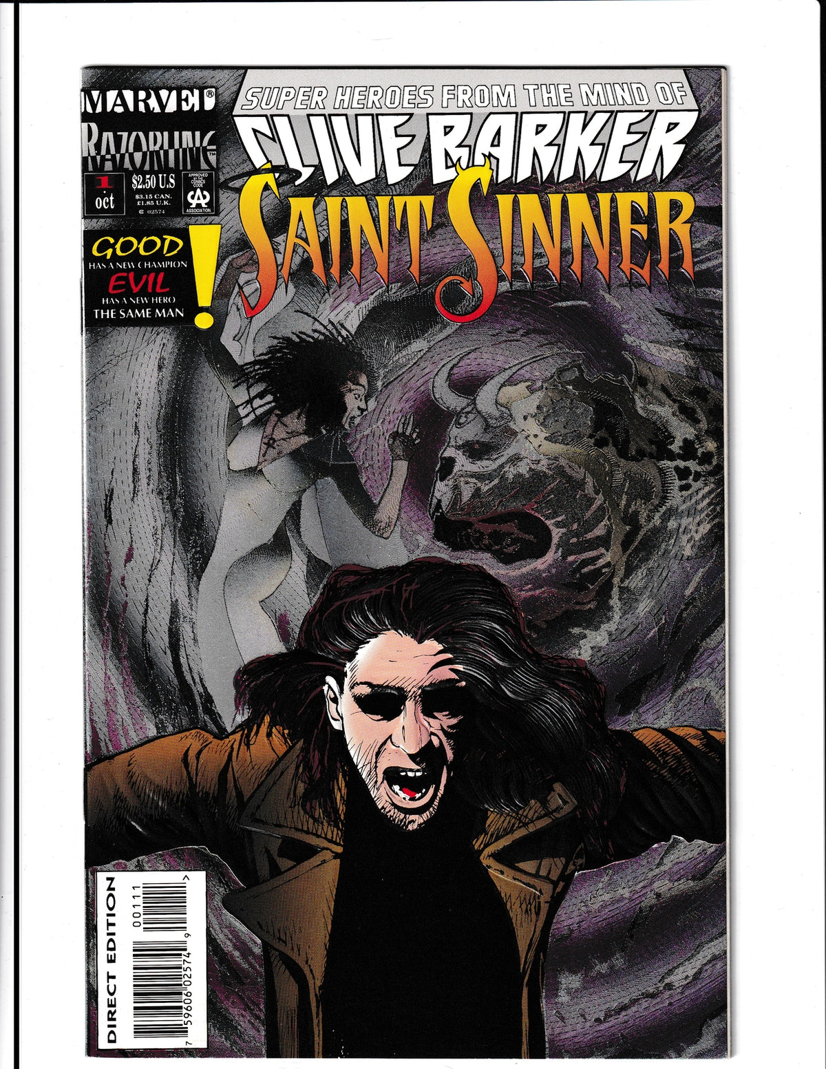 Saint Sinner #1 (1993) Clive Barker - Foil Cover Razor/Marvel Comics SKU:135