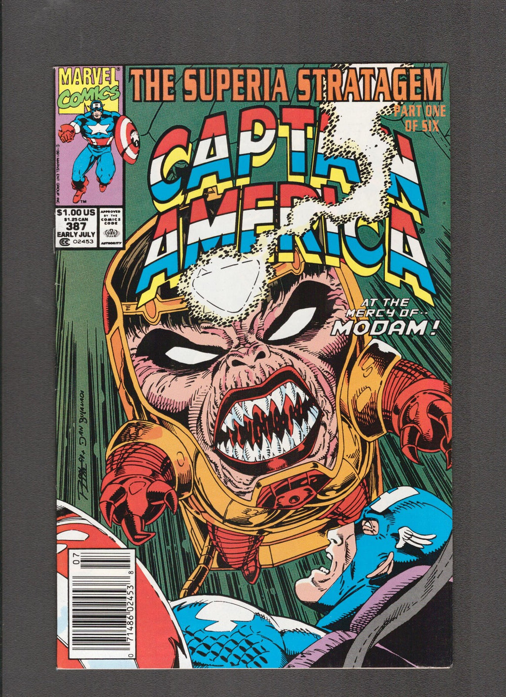 Captain America #387 (1991) Ron Lim Cover Marvel Comics