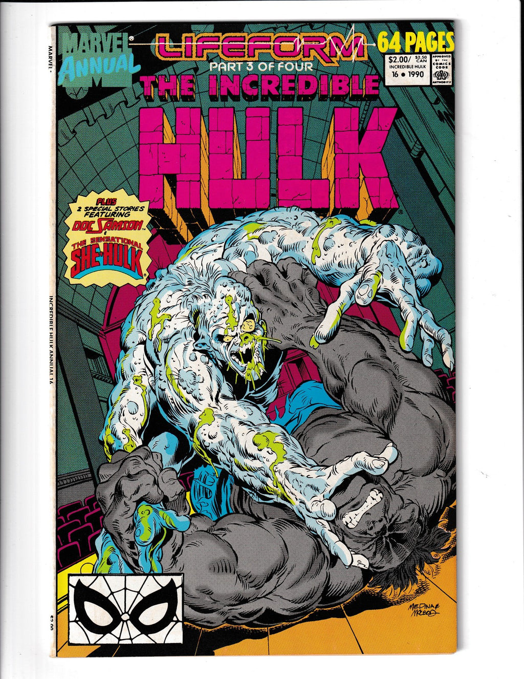 Incredible Hulk Annual #16 (1990) Angel Medina Cover Art Marvel Comics