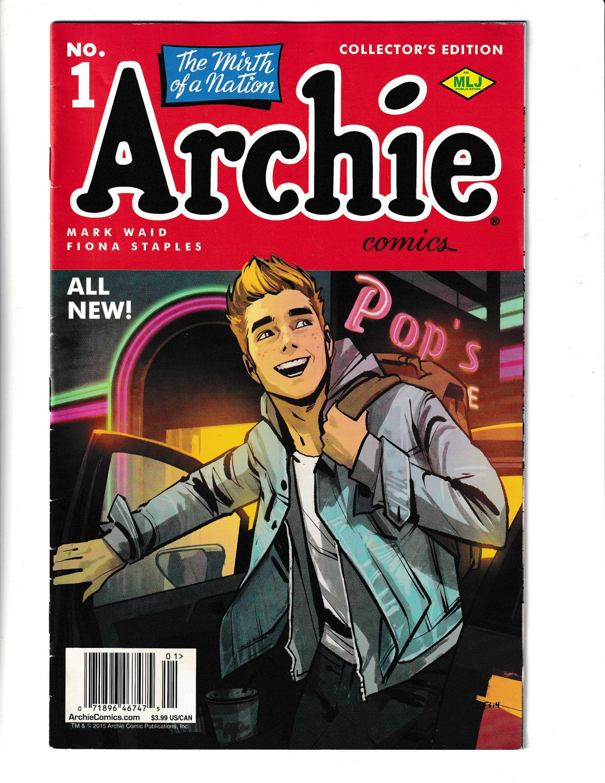 Archie #1W (2015) Fiona Staples Variant Archie Comics