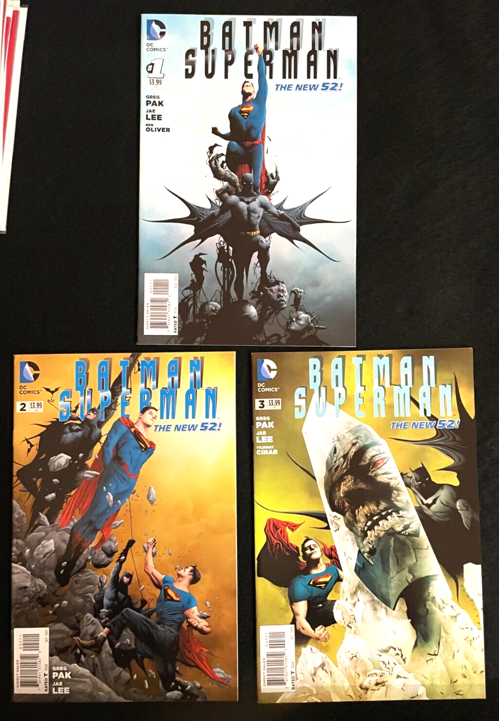 Batman/Superman Run of 3 #1-3   2013 HIGH GRADE