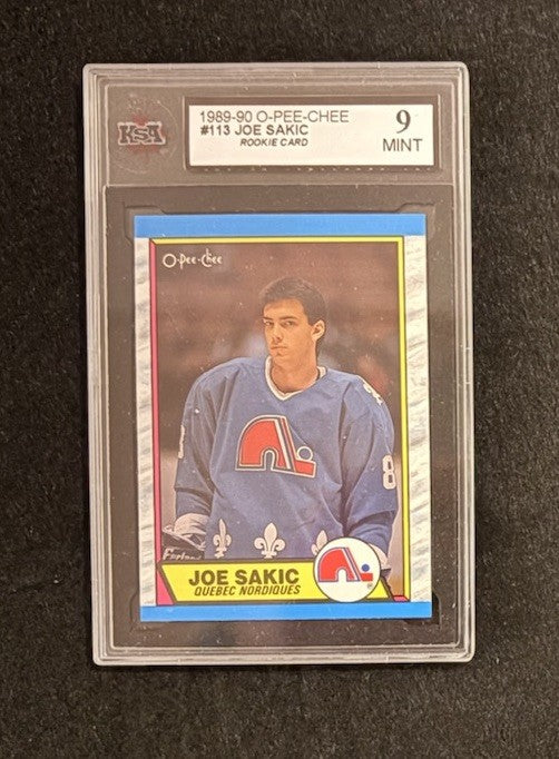 1989-90 OPC Joe Sakic RC #113 KSA Mint 9