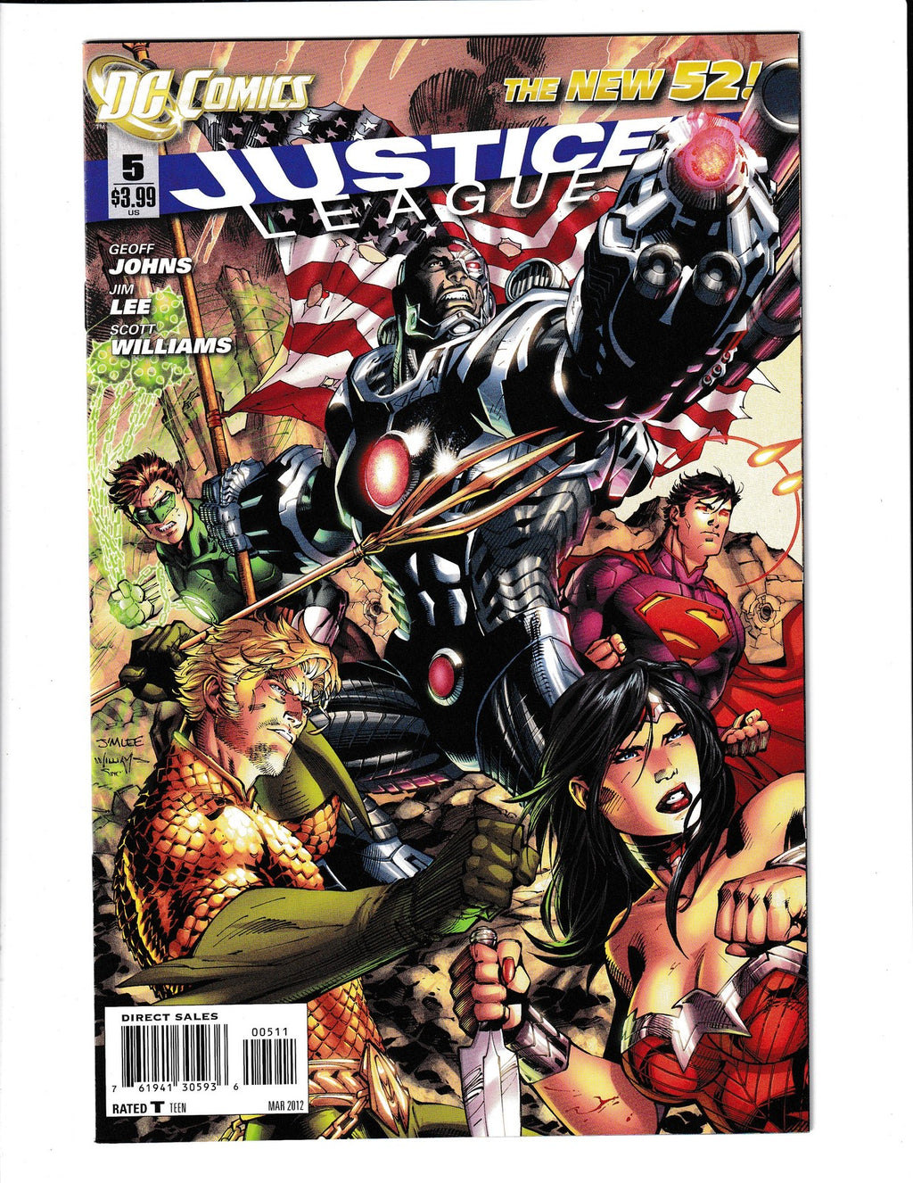 Justice League #5 (2012) Higher Grade - Jim Lee DC Comics