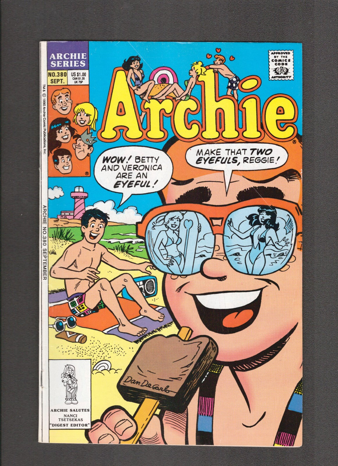 Archie Comics #380 (1990) Beach reflections Archie Comics