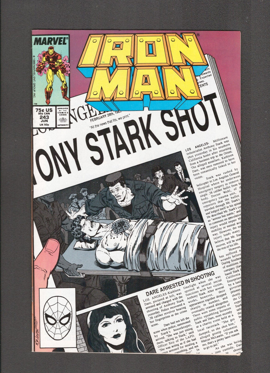 Iron Man #243 (1989) Bob Layton - Higher Grade Marvel Comics