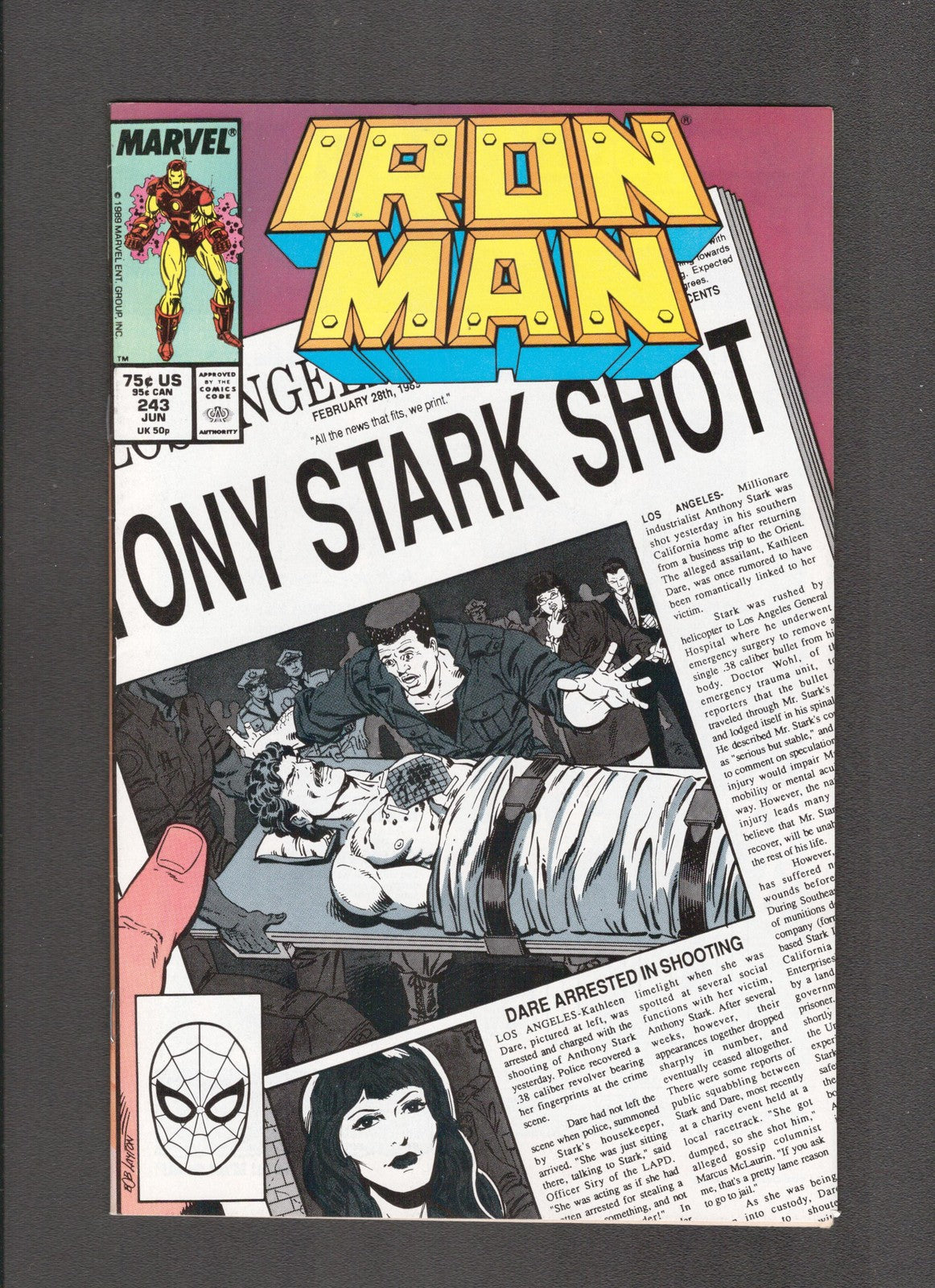 Iron Man #243 (1989) Bob Layton - Higher Grade Marvel Comics