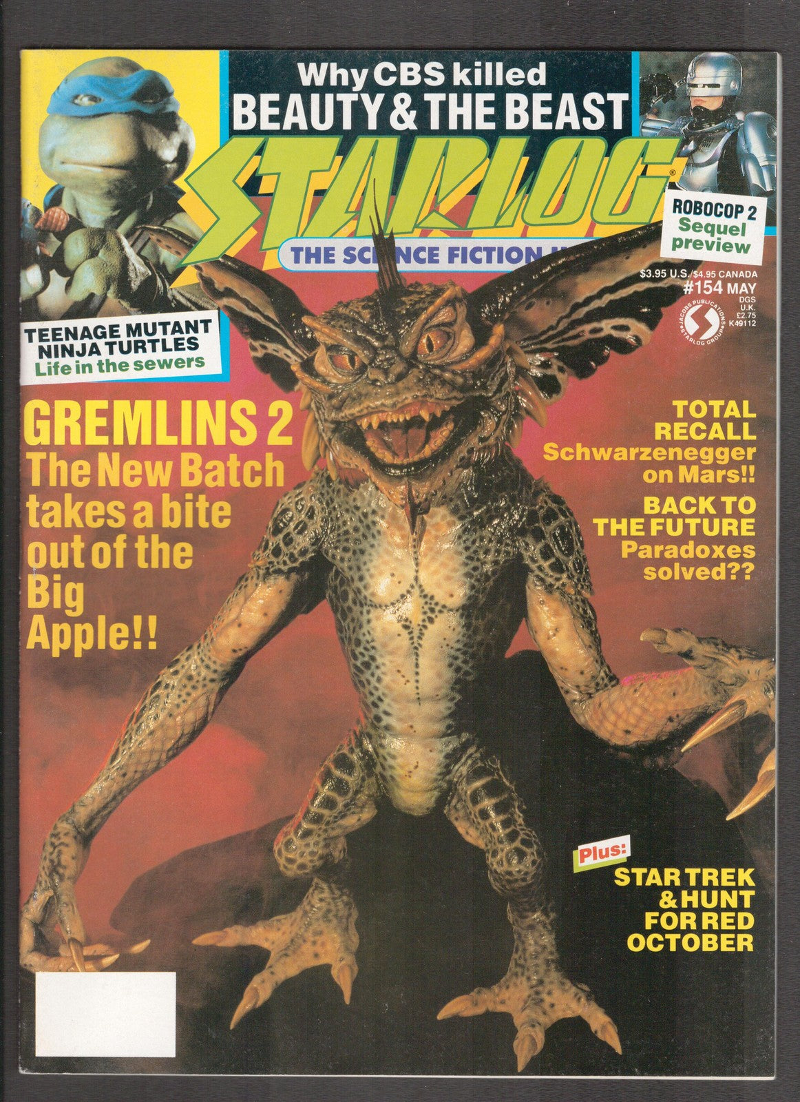 Starlog #154 (1990) Gremlins 2 - TNMT Starlog Comics