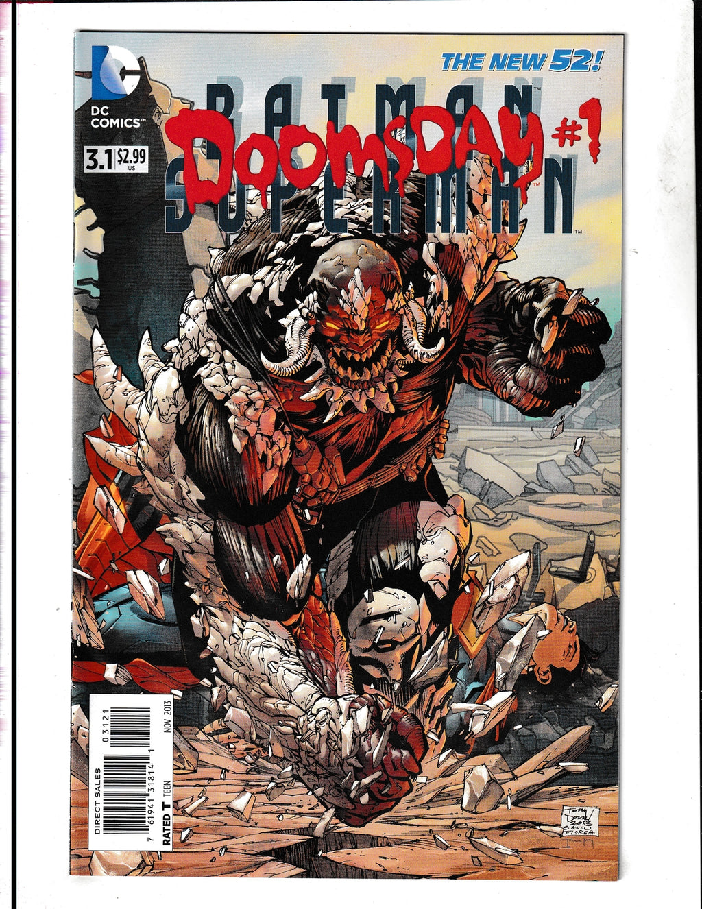 Batman/Superman #3.1 (2013) Doomsday 3-D Motion Cover DC Comics