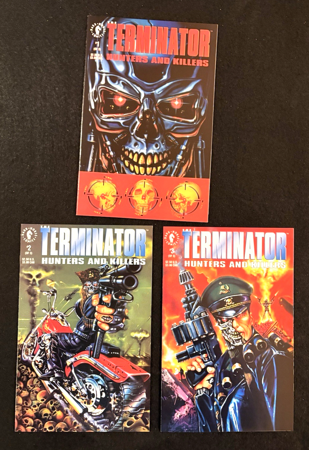 Terminator: Hunters and Killers Complete Set #1-3 (1992) Darkhorse Comics