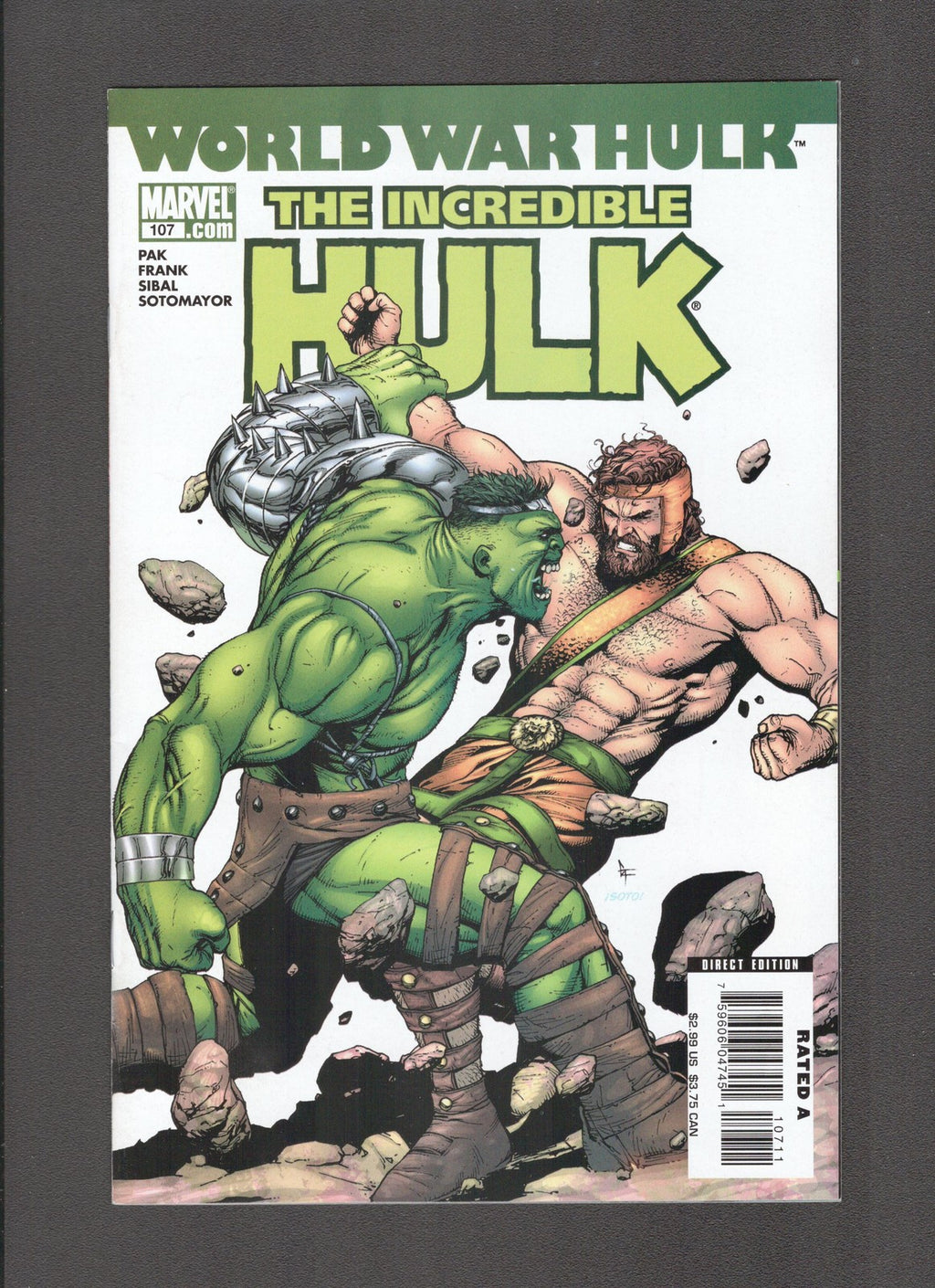 Hulk #107 (2007) Gary Frank Cover Marvel Comics