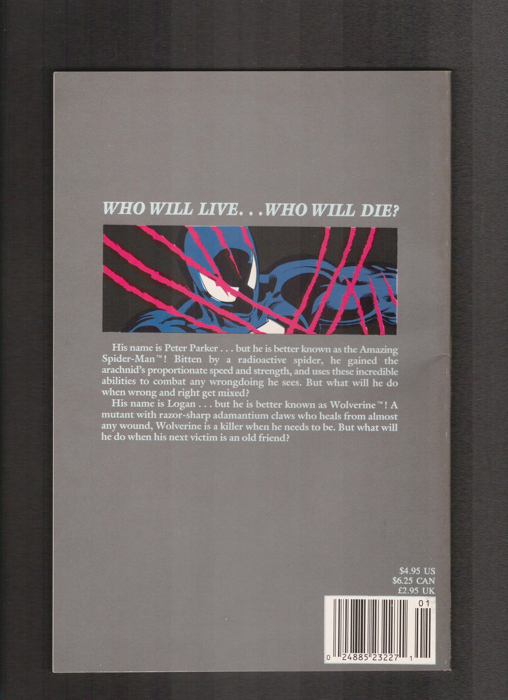 Spider-Man versus Wolverine #1 (1990) Volume 2 Marvel Comics