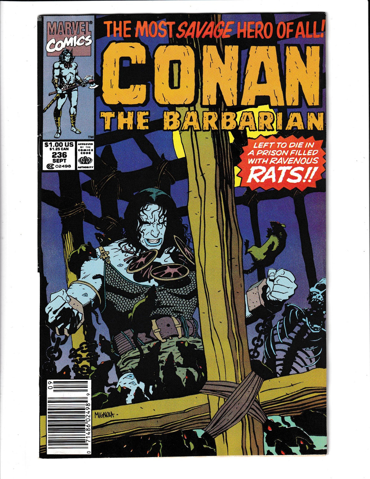 Conan the Barbarian #236 (1990) Newsstand Marvel Comics