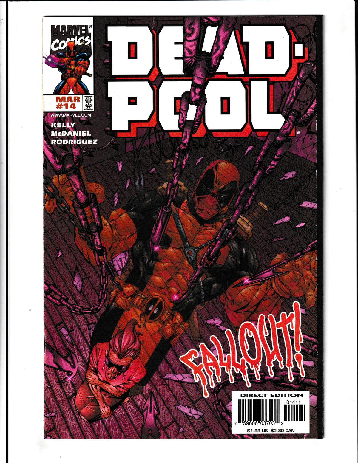 Deadpool #14 (1998) 1st appearance of Ajax (Francis Fanny) Marvel Comics