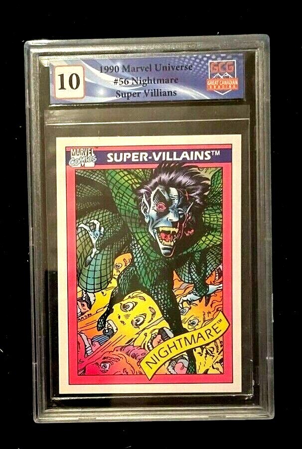 1990 Marvel Universe #56 "Nightmare" Super-Villains GCG 10.0 GEM RARE Impel