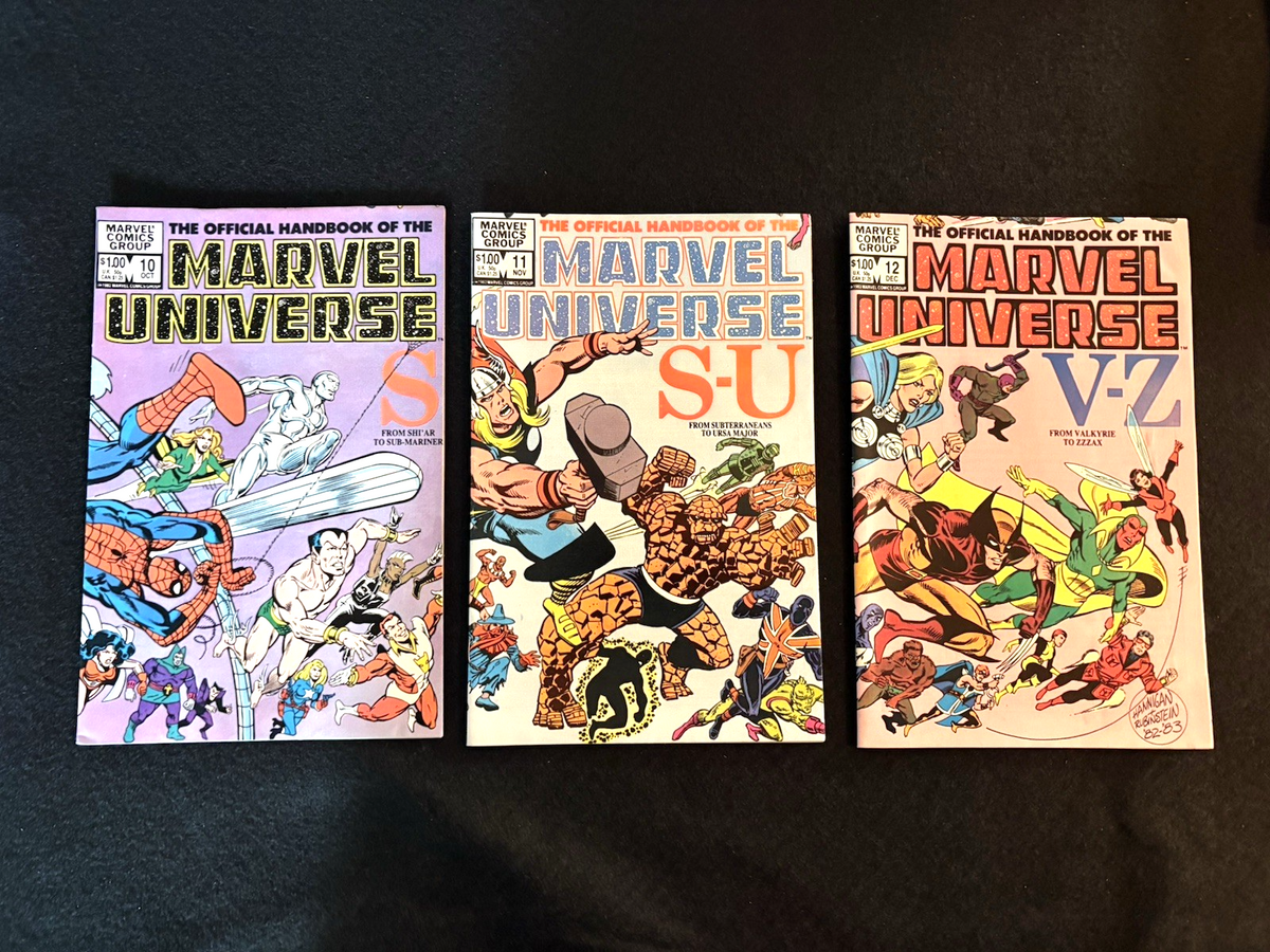 Official Handbook of the Marvel Universe Near Complete Set (14/15) #1-14 1983-84