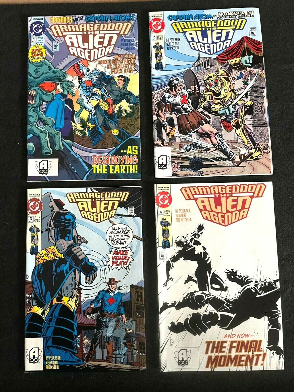 Armageddon Alien Agenda #1-4 Comic Set 1991 - Captain Atom - HIGH GRADE