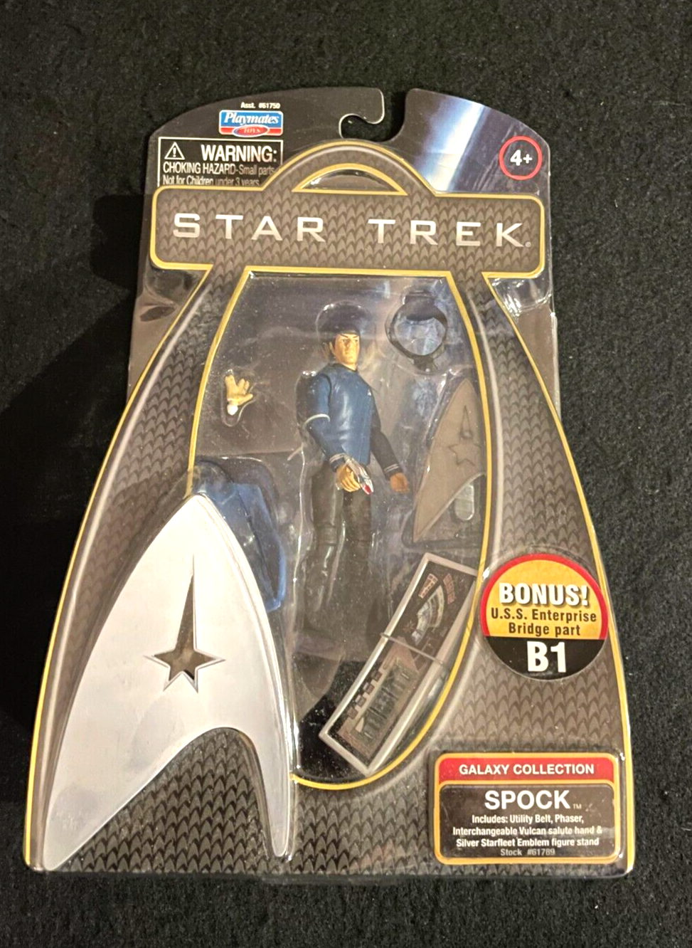 Star Trek Playmates 2009 Galaxy Collection - Spock Action Figure - New in Box