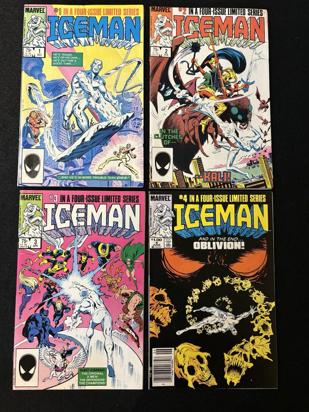 Iceman #1-4 (1984) Complete Mini-Series Marvel Comics
