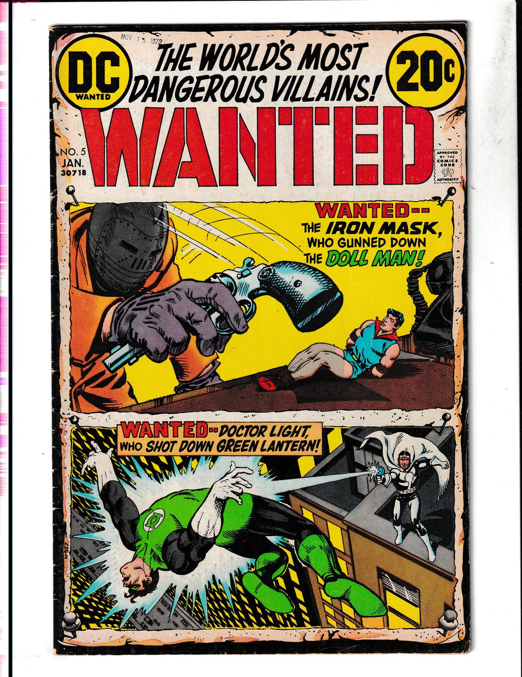 Wanted: The World's Most Dangerous Villains #5 (1973) Green Lantern DC Comics