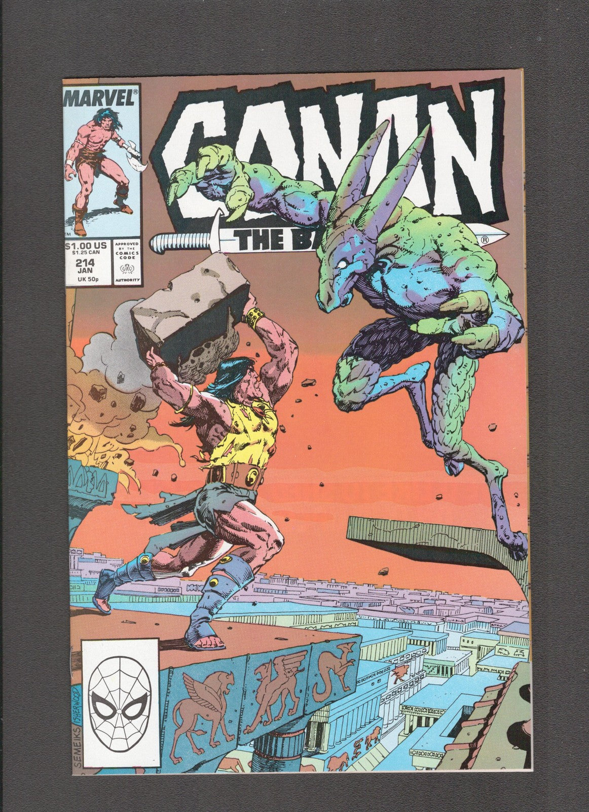Conan the Barbarian #214 (1989) Semeiks, Bell Marvel Comics