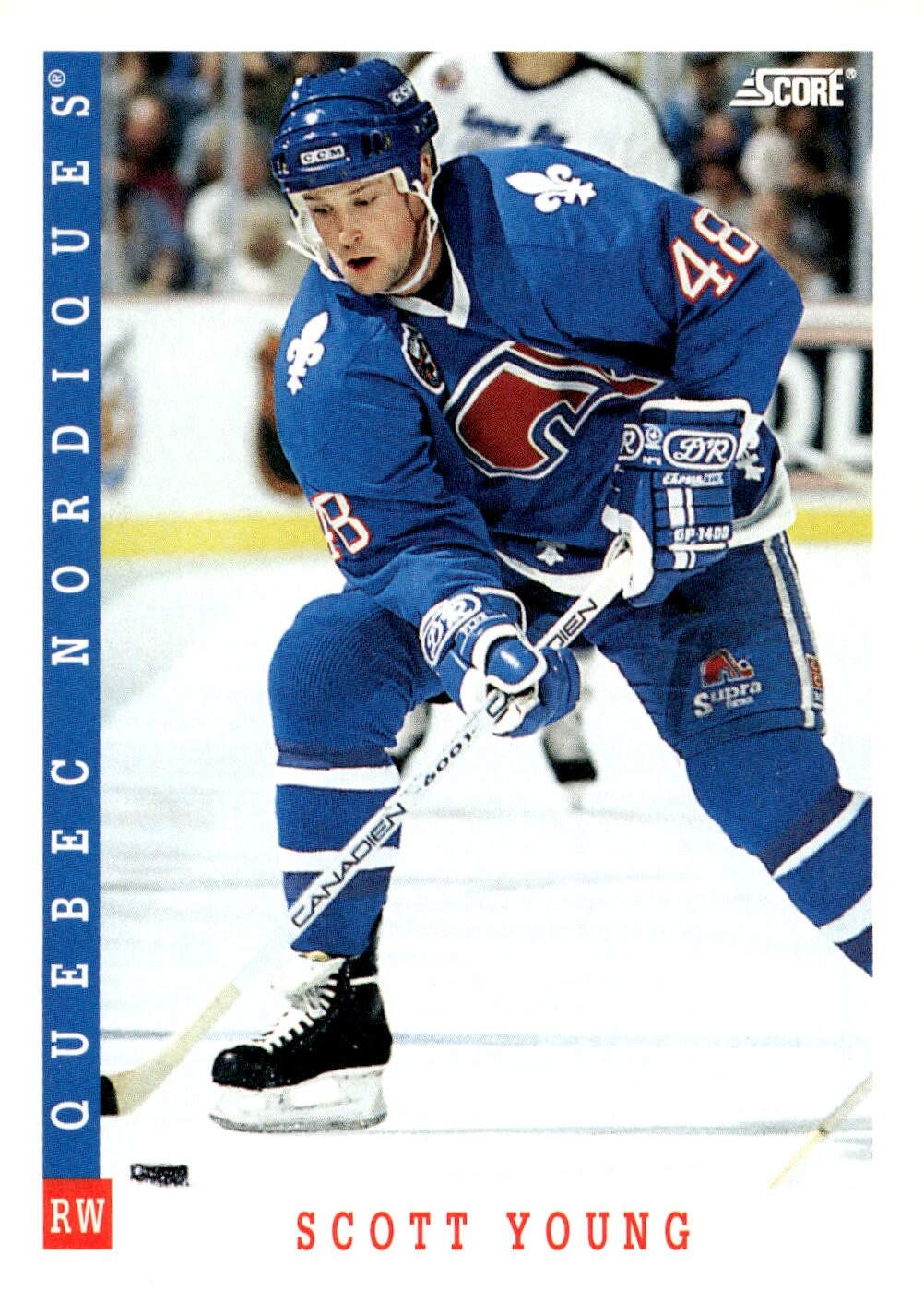 1993-94 Score #56 Scott Young Hockey Quebec Nordiques