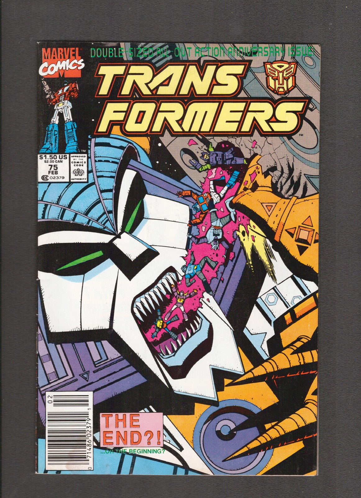 Transformers #75 (1990) LOW PRINT Newsstand Marvel Comics