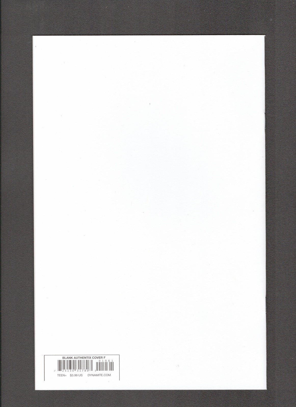Bettie Page: The Alien Agenda #1F (2022) Blank Authentix Variant Dynamite Comics