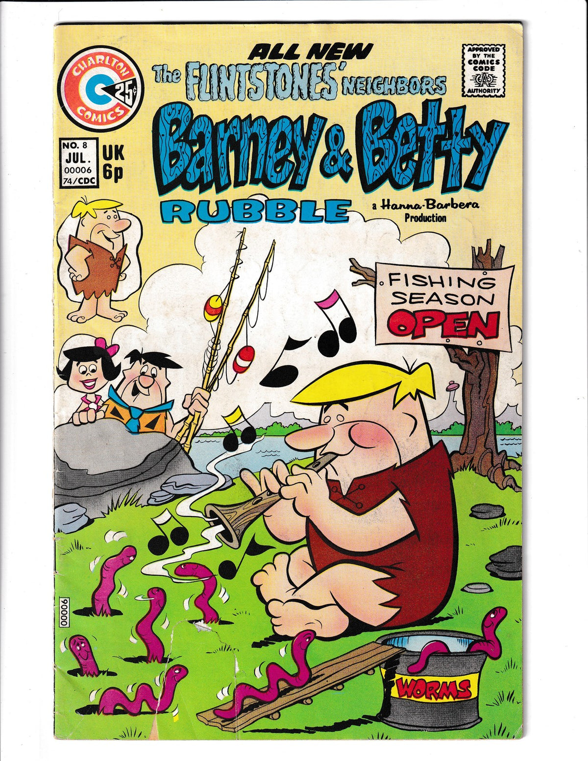 Barney & Betty Rubble #8 (1974) Charlton Comics