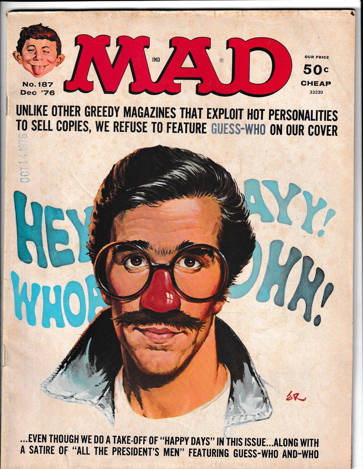 MAD Magazine #187 (1976) Fonz - Happy Days EC Publications Comics