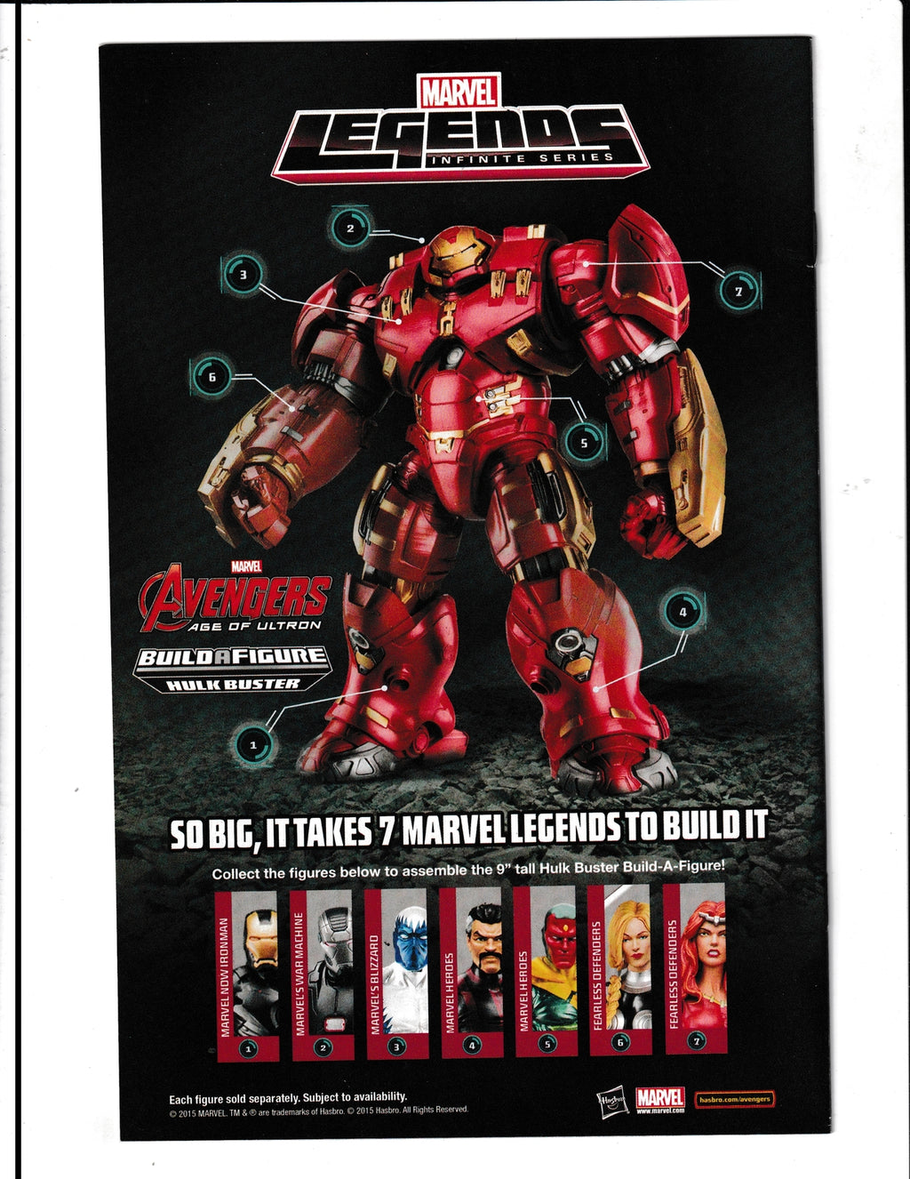 Secret Wars #7C (2016) John Tyler Christopher Action Figure Cover Marvel Comics