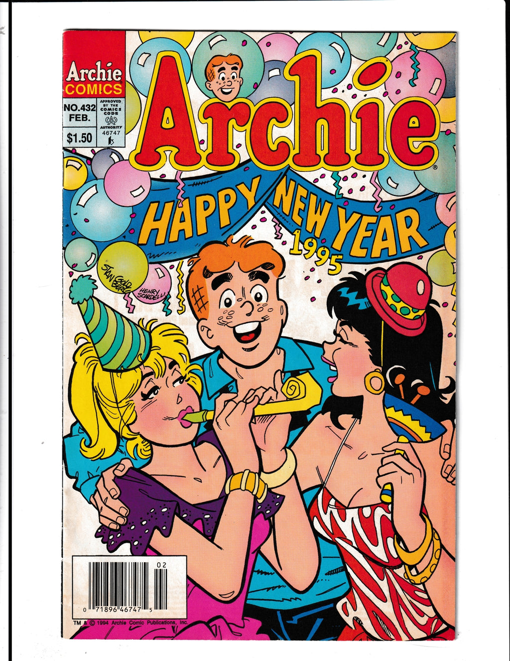 Archie Comics #432 (1995) Stan Goldberg Happy New Year cover Archie Comics