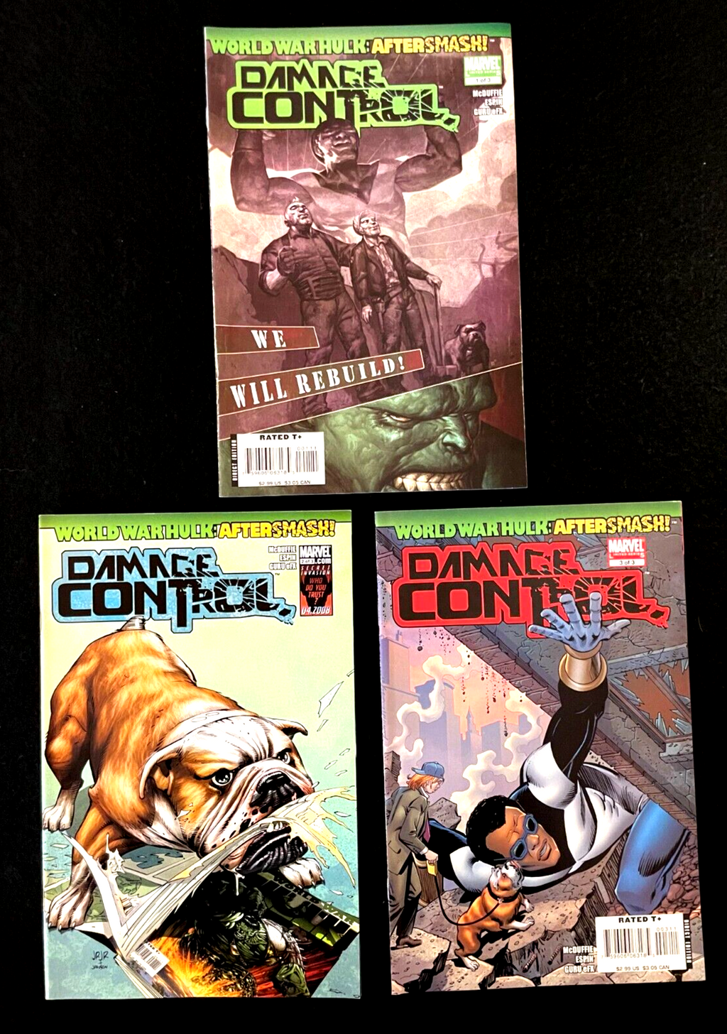 World War Hulk: Aftersmash! - Damage Control  Set of 3 #1-3 (2008) Marvel Comics