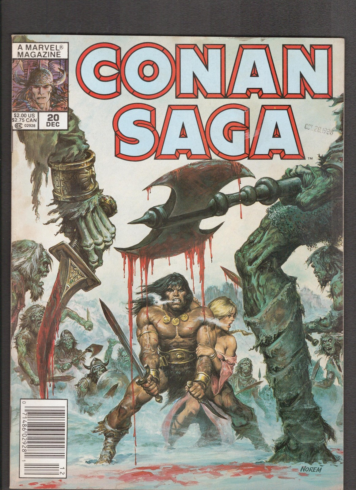 Conan Saga #20 (1988) Earl Norem Marvel Comics