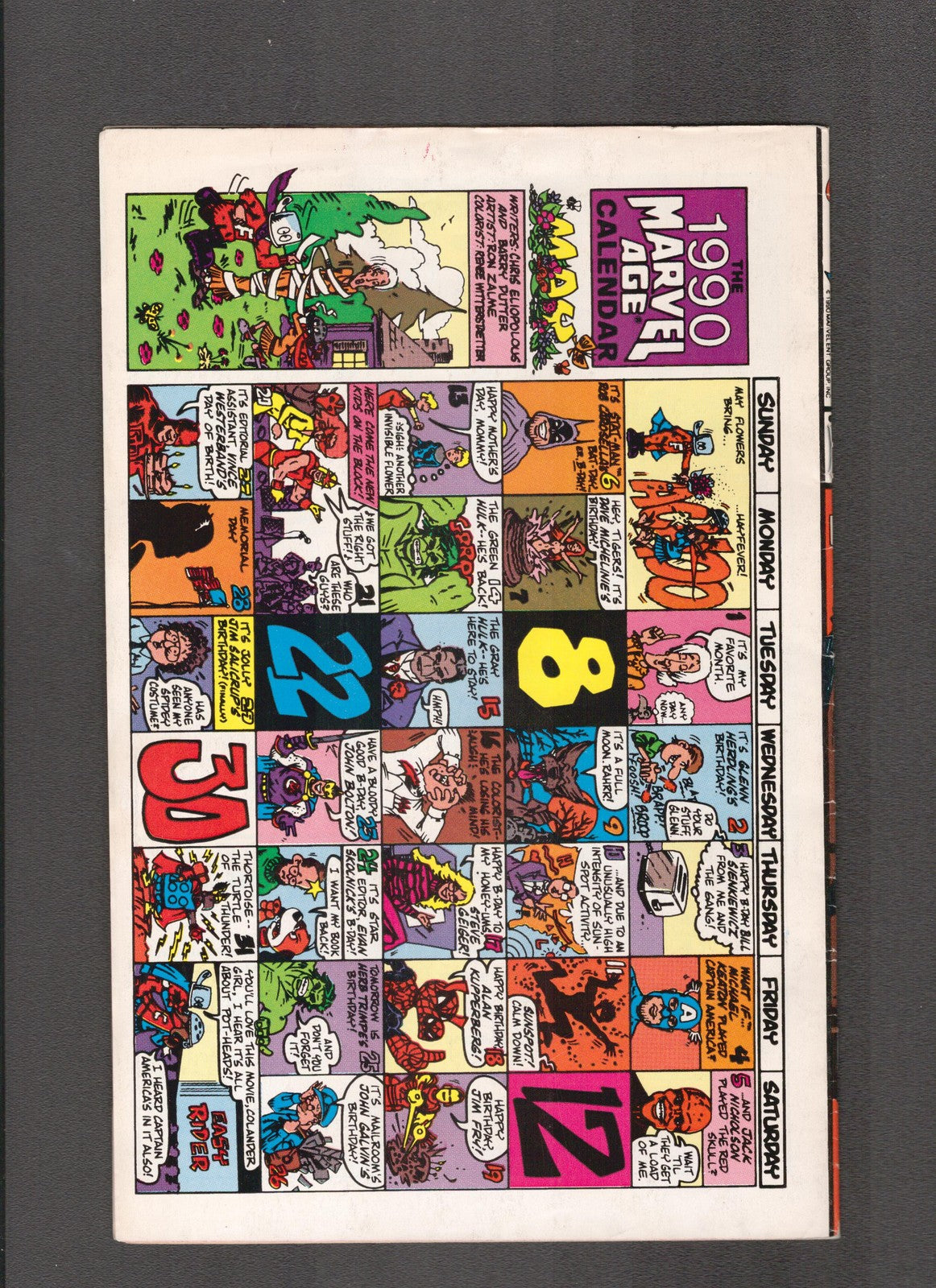 Marvel Age #89 (1990) John romita Sr. - Mark Bagley Marvel Comics