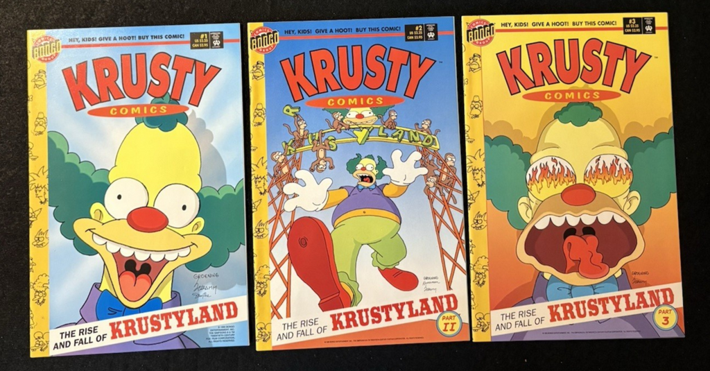 Krusty Comics #1-3 (1995) Krusty Land Complete Mini-Series Bongo Comics