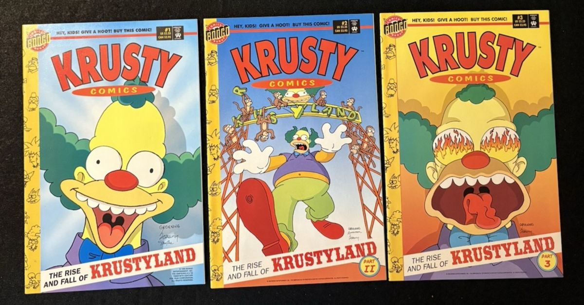Krusty Comics #1-3 (1995) Krusty Land Complete Mini-Series Bongo Comics