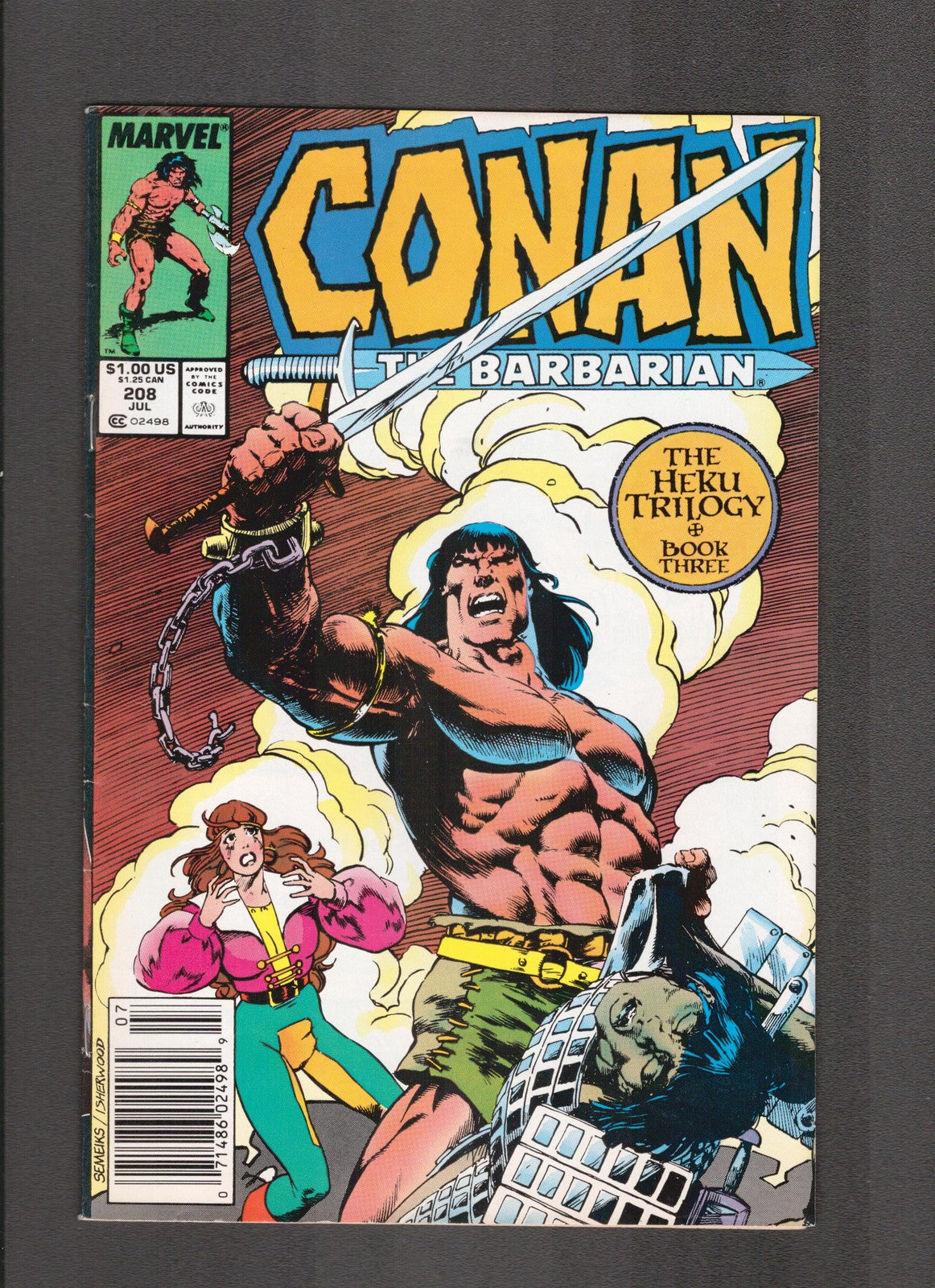Conan the Barbarian #208 (1988) Geof isherwood Marvel Comics