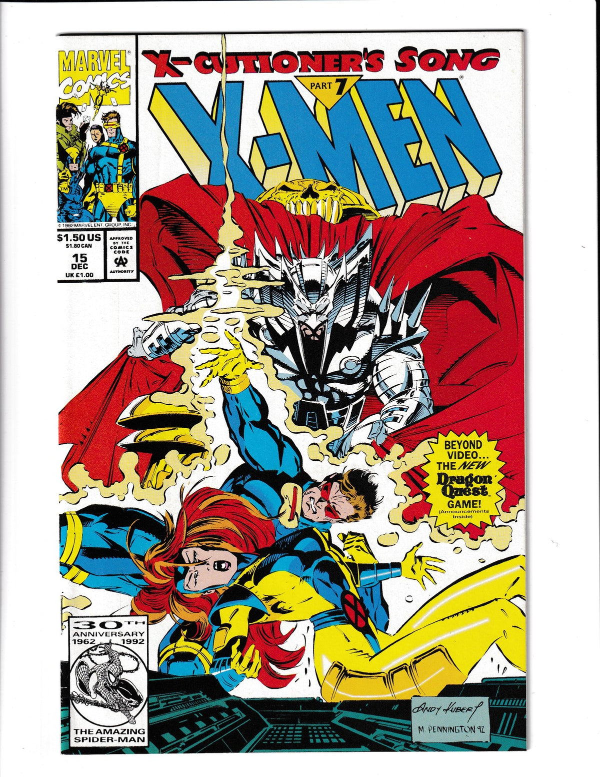 X-Men #15 (1992) Vol. 2 X-Cutioner's Song Marvel Comics