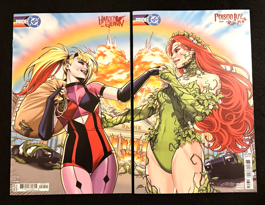DC Pride Connecting Covers Harley Quinn #52 and Harley Quinn #34 DC 2025