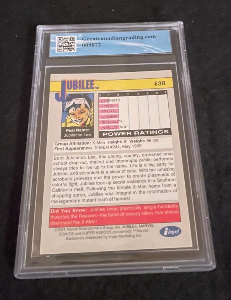 1991 Impel Marvel Universe #38 - Jubilee GCG 8.5