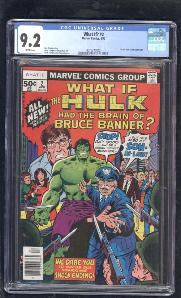 What If? #2 CGC 9.2 (1977) Hulk Had Brain of Bruce Banner Graded Marvel Comics