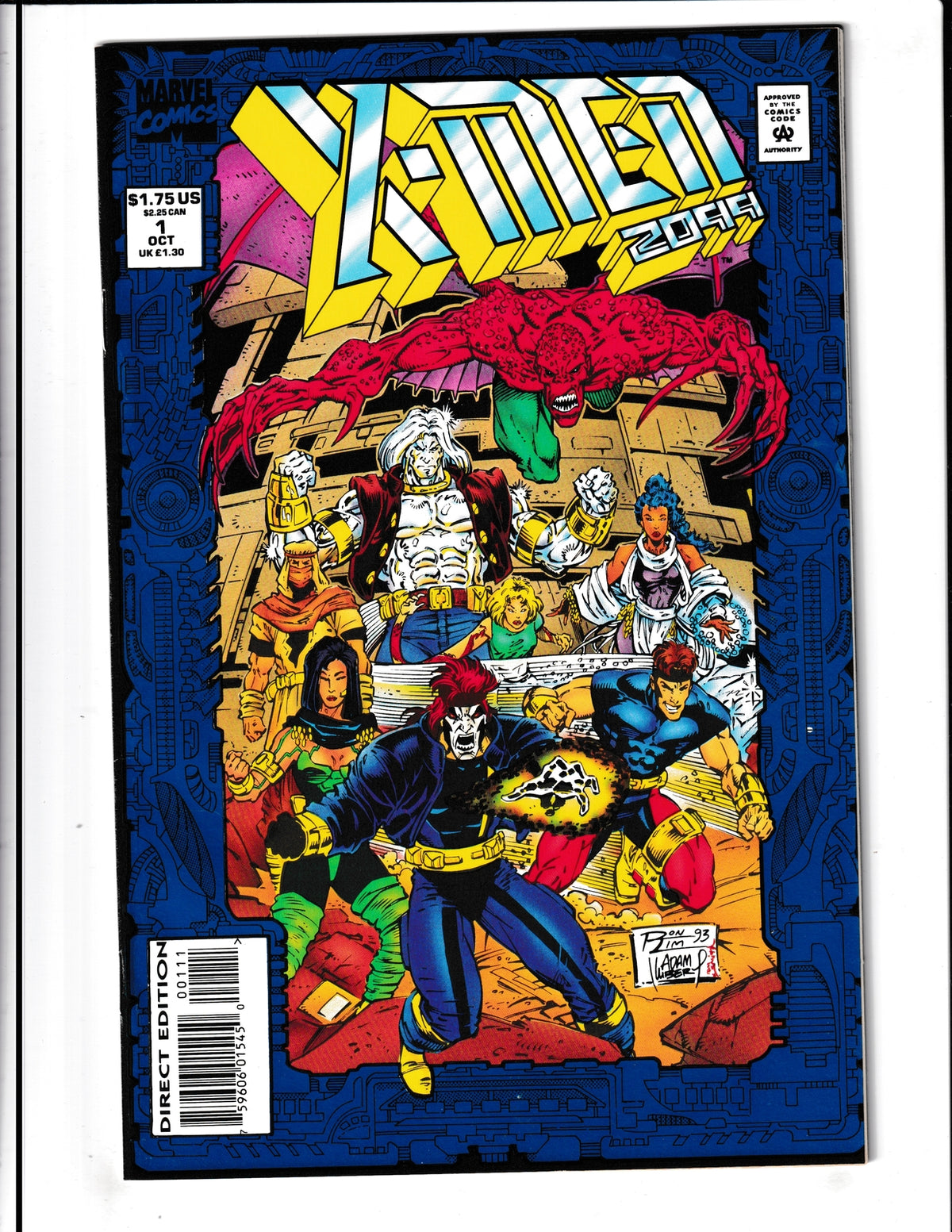 X-Men 2099 #1 (1993) Blue Foil Cover Marvel Comics