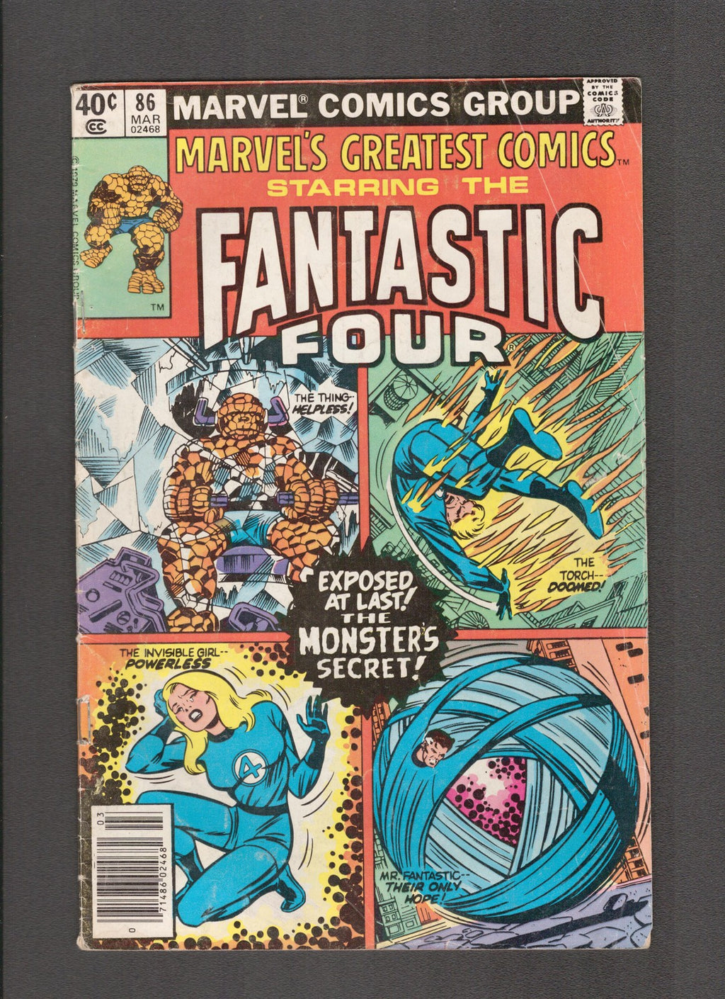 Marvel's Greatest Comics #86 (1980) Fantastic Four Marvel Comics