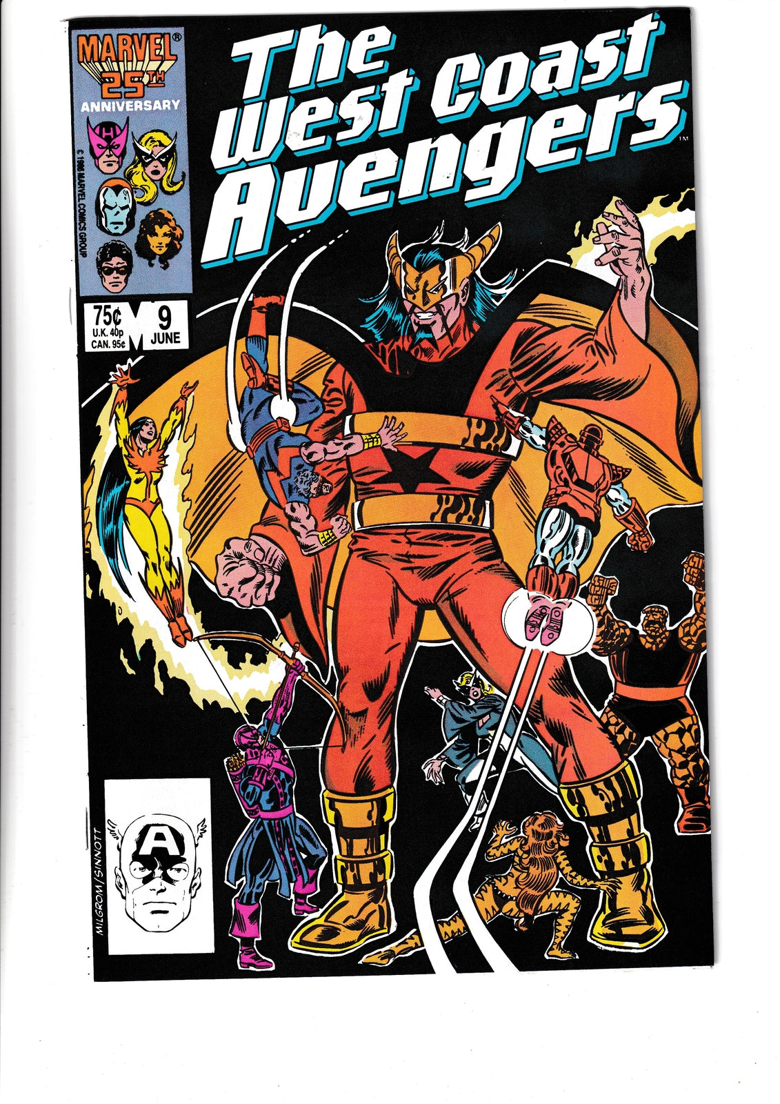 West Coast Avengers #9 (1986) Marvel Comics SKU:180