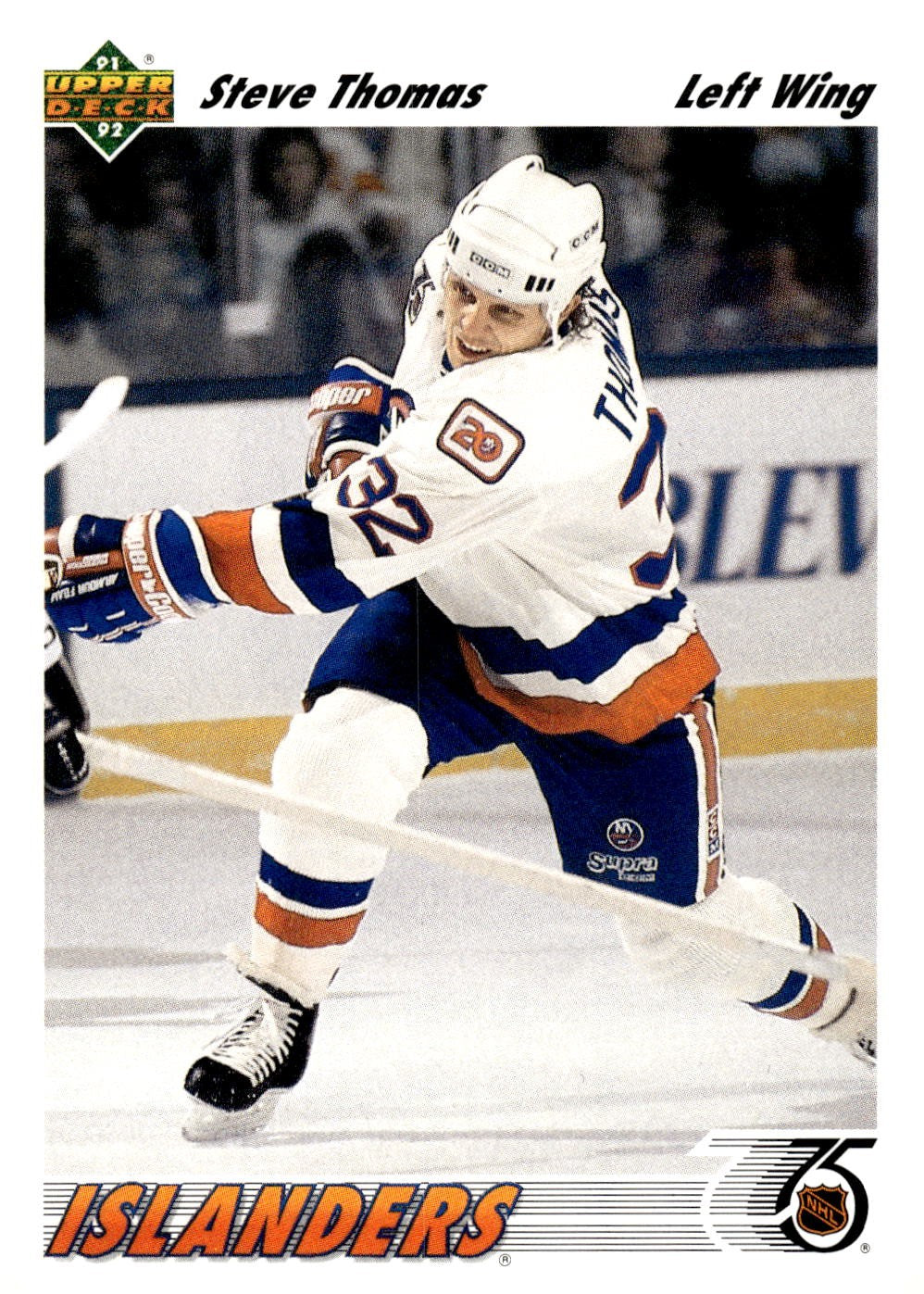 1991-92 Upper Deck #534 Steve Thomas Hockey New York Islanders