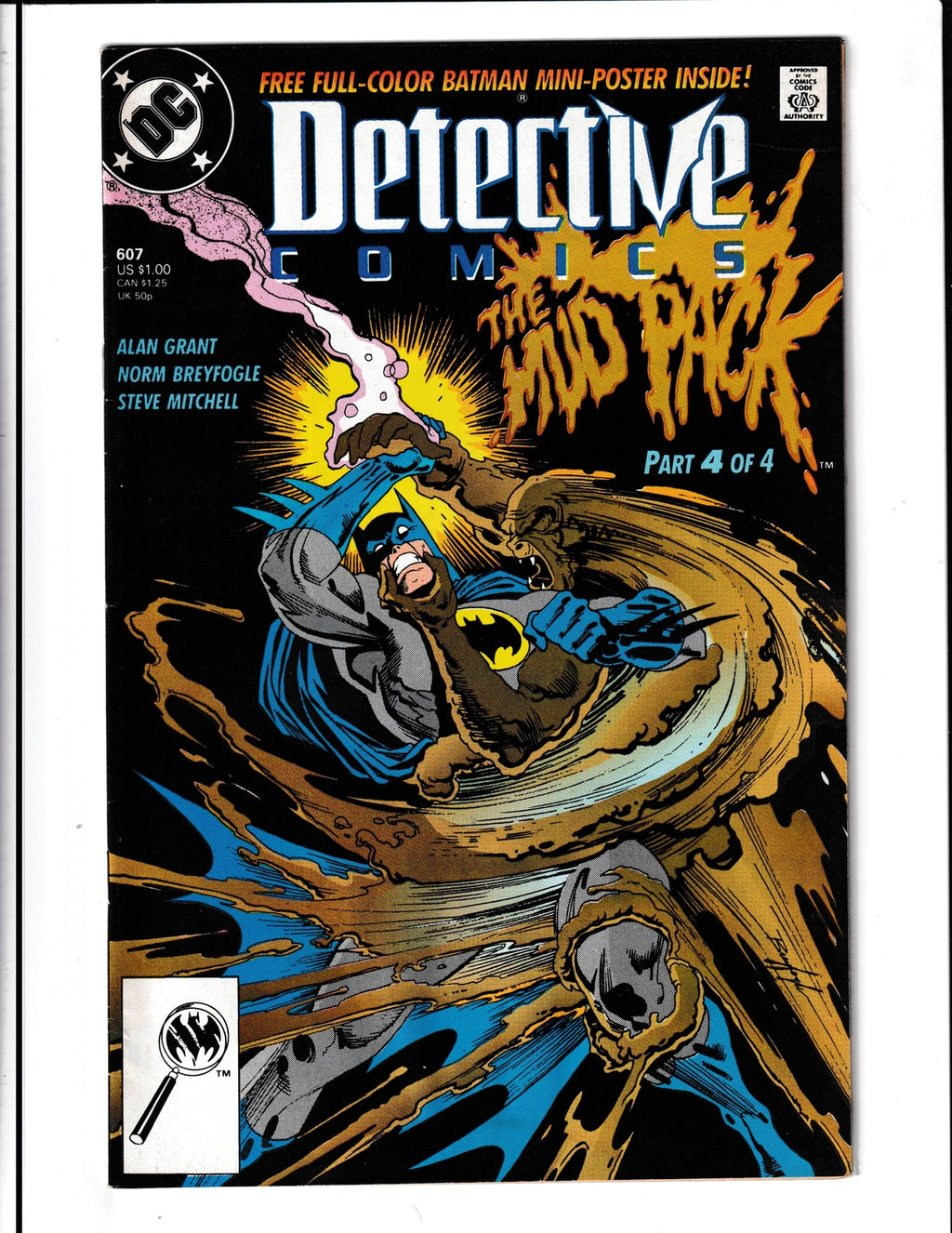 Detective Comics #607 (1989) Batman Poster Attached DC Comics