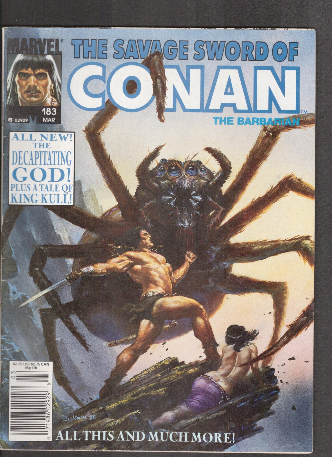 Savage Sword of Conan #183 (1991) Doug Beakman Cover Curtis Comics